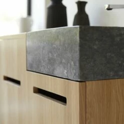 Line Solid Oak And Marble Vanity Unit 85 Cm Ref. 6408 -TIKAMOON Sales 1200 1200 line solid oak and marble vanity unit 85 cm 6