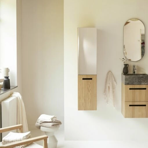 Line Solid Oak Tall Cabinet With Mirror Ref. 6405 -TIKAMOON Sales 1200 1200 line solid oak tall cabinet with mirror