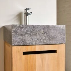 Line Solid Teak And Marble Bathroom Cabinet 40 Cm Ref. 2574 -TIKAMOON Sales 1200 1200 line solid teak and marble bathroom cabinet 40 cm 2