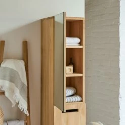 Line Solid Teak Mirror Column Ref. 2568 -TIKAMOON Sales 1200 1200 line solid teak mirror column 1