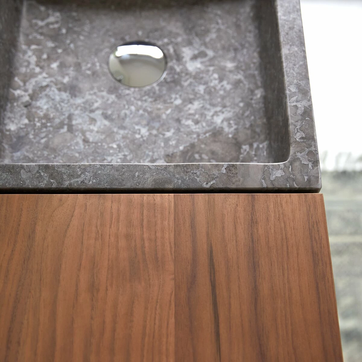 Line Solid Walnut And Marble Vanity Unit 85 Cm Ref. 4877 5 Line Solid Walnut And Marble Vanity Unit 85 Cm Ref. 4877 - Image 3