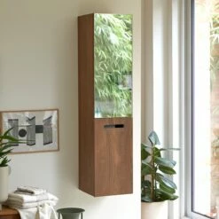 Line Solid Walnut High Mirror Storage Unit Ref. 4880 -TIKAMOON Sales 1200 1200 line solid walnut high mirror storage unit 3