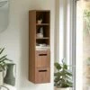 Line Solid Walnut High Storage Unit Ref. 4871 -TIKAMOON Sales 1200 1200 line solid walnut high storage unit