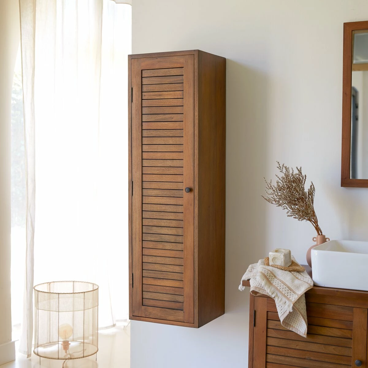 Loggia Tall Solid Acacia Bathroom Cabinet Ref. 2592 6 Loggia Tall Solid Acacia Bathroom Cabinet Ref. 2592 - Image 4