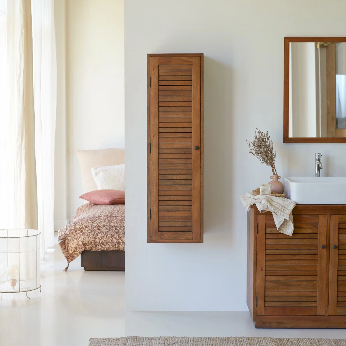 Loggia Tall Solid Acacia Bathroom Cabinet Ref. 2592 3 Loggia Tall Solid Acacia Bathroom Cabinet Ref. 2592