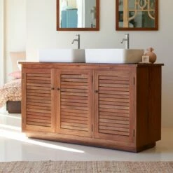 Loggia Solid Acacia Wood Vanity Unit 140 Cm Ref. 2595 8 Loggia Solid Acacia Wood Vanity Unit 140 Cm Ref. 2595 -TIKAMOON Sales 1200 1200 loggia solid acacia vanity unit 140 cm 3