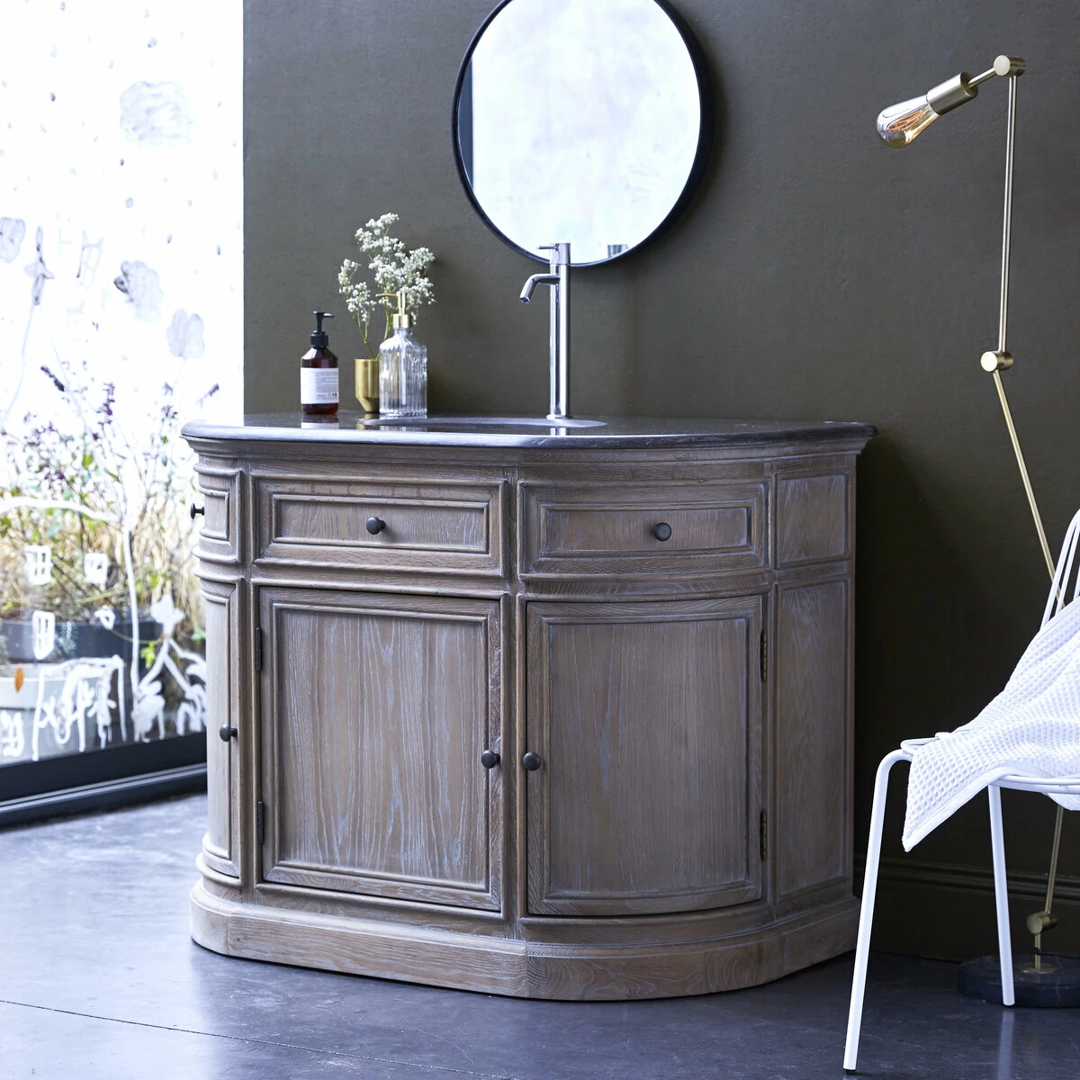 Louise Oak And Stone Vanity Unit 110 Cm Ref. 1812 6 Louise Oak And Stone Vanity Unit 110 Cm Ref. 1812 - Image 4