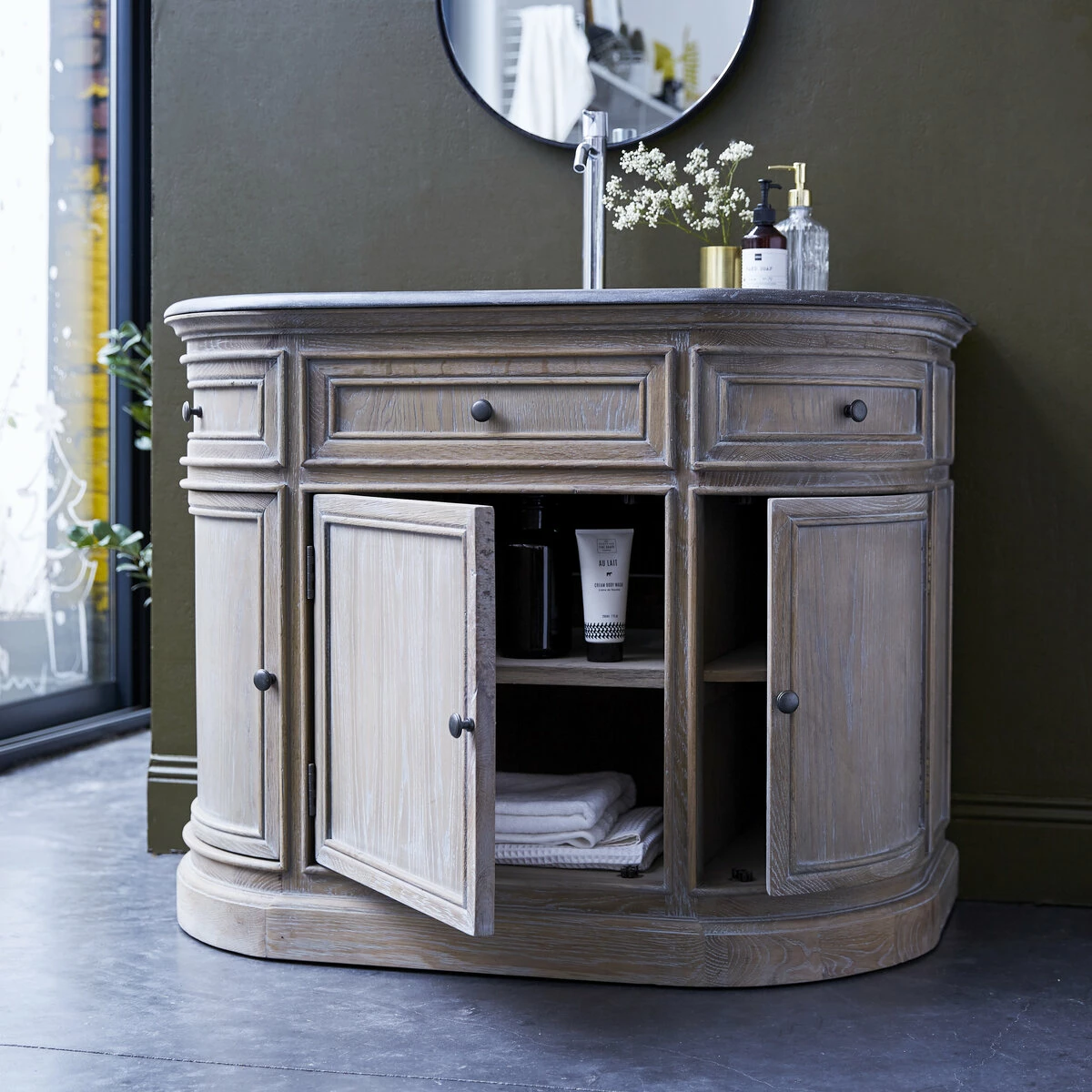 Louise Oak And Stone Vanity Unit 110 Cm Ref. 1812 7 Louise Oak And Stone Vanity Unit 110 Cm Ref. 1812 - Image 5