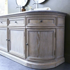 Louise Oak And Stone Vanity Unit 180 Cm Ref. 1813 -TIKAMOON Sales 1200 1200 louise oak and stone bathroom cabinet 180 cm 6