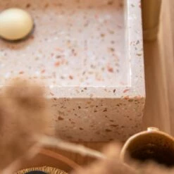 Made Pink Square Premium Terrazzo Washbasin Ref. 6043 8 Made Pink Square Premium Terrazzo Washbasin Ref. 6043 -TIKAMOON Sales 1200 1200 made pink premium terrazzo washbasin 2