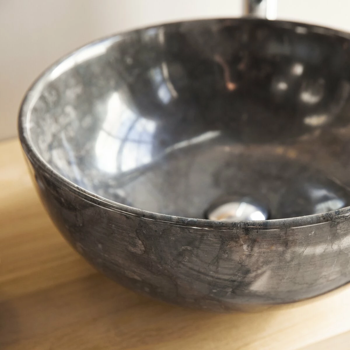 Mia Dark Grey Marble Washbasin Ref. 3588 4 Mia Dark Grey Marble Washbasin Ref. 3588 - Image 2