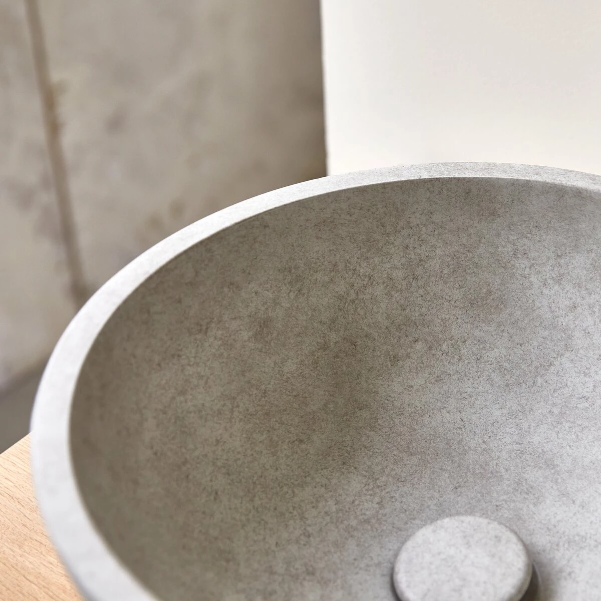 Micha Round Grey Concrete Washbasin Ref. 6106 7 Micha Round Grey Concrete Washbasin Ref. 6106 - Image 5