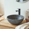 Micha Round Confetti Terrazzo Basin Ref. 6223 -TIKAMOON Sales 1200 1200 micha round washbasin in confetti terrazzo