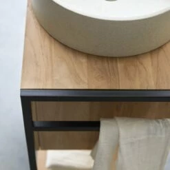 Michal Solid Teak And Metal Vanity Unit 60 Cm Ref. 2298 -TIKAMOON Sales 1200 1200 michal solid teak and metal vanity unit 60 cm 2