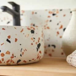 Milos Round Brown Premium Terrazzo Basin Ref. 6225 10 Milos Round Brown Premium Terrazzo Basin Ref. 6225 -TIKAMOON Sales 1200 1200 milos brown premium terrazzo basin 3