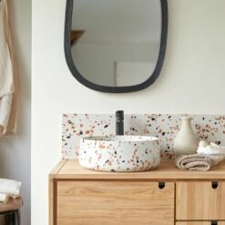 Milos Round Brown Premium Terrazzo Basin Ref. 6225 11 Milos Round Brown Premium Terrazzo Basin Ref. 6225 -TIKAMOON Sales 1200 1200 milos brown premium terrazzo basin 4