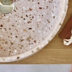 Milos Round Pink Premium Terrazzo Washbasin Ref. 6439 14 Milos Round Pink Premium Terrazzo Washbasin Ref. 6439 -TIKAMOON Sales 1200 1200 milos pink premium terrazzo washbasin 5
