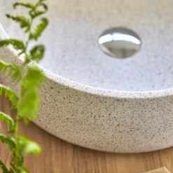 Milos Round White Premium Terrazzo Washbasin Ref. 6442 -TIKAMOON Sales 1200 1200 milos white premium terrazzo washbasin 5