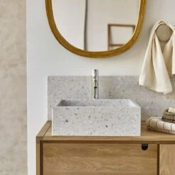 Made Moon Square Premium Terrazzo Washbasin Ref. 6447 10 Made Moon Square Premium Terrazzo Washbasin Ref. 6447 -TIKAMOON Sales 1200 1200 moon premium terrazzo washbasin 2