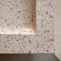 Nova Pink Solid Oak And Premium Terrazzo Vanity Unit 120 Cm Ref. 6171 -TIKAMOON Sales 1200 1200 nova 120 cm vanity unit in solid oak and pink premium terrazzo 6