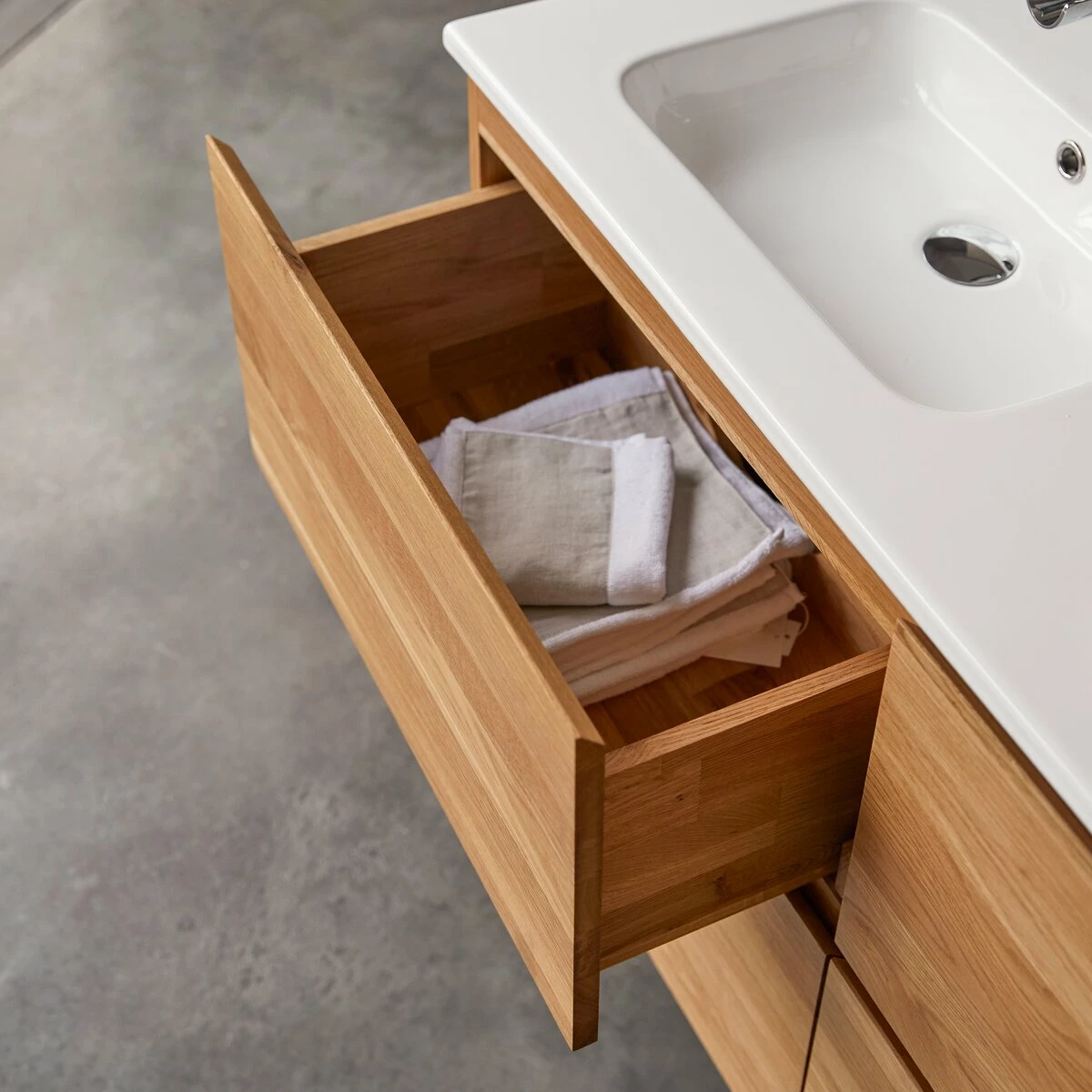Nova Solid Oak And Ceramic Vanity Unit 120 Cm Ref. 6079 4 Nova Solid Oak And Ceramic Vanity Unit 120 Cm Ref. 6079 - Image 2
