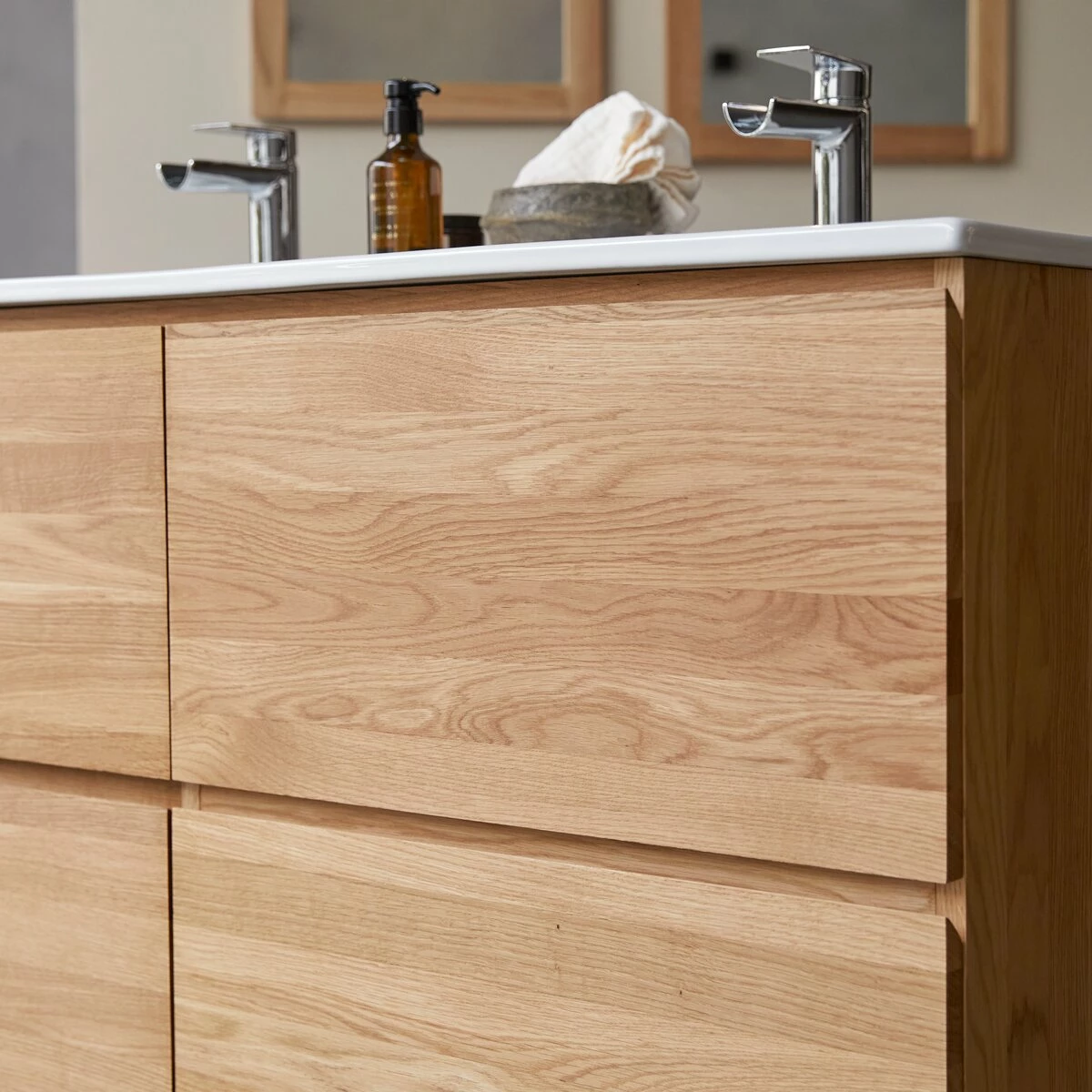 Nova Solid Oak And Ceramic Vanity Unit 120 Cm Ref. 6079 8 Nova Solid Oak And Ceramic Vanity Unit 120 Cm Ref. 6079 - Image 6