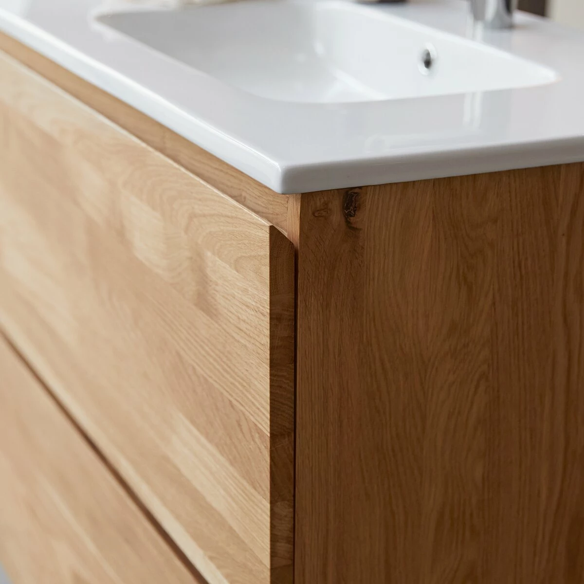 Nova Solid Oak And Ceramic Vanity Unit 80 Cm Ref. 6080 5 Nova Solid Oak And Ceramic Vanity Unit 80 Cm Ref. 6080 - Image 3