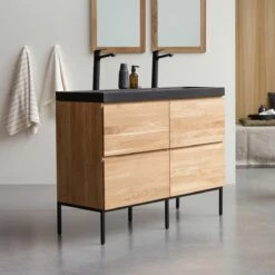 Nova Solid Oak And Lava Stone Vanity Unit 120 Cm Ref. 6174 12 Nova Solid Oak And Lava Stone Vanity Unit 120 Cm Ref. 6174 -TIKAMOON Sales 1200 1200 nova solid oak and lava stone vanity unit 120 cm 3