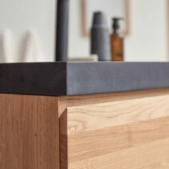 Nova Solid Oak And Lava Stone Vanity Unit 80 Cm Ref. 6173 -TIKAMOON Sales 1200 1200 nova solid oak and lava stone vanity unit 80 cm 4