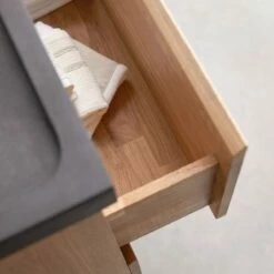 Nova Solid Oak And Lava Stone Vanity Unit 80 Cm Ref. 6173 -TIKAMOON Sales 1200 1200 nova solid oak and lava stone vanity unit 80 cm 6