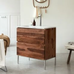 Nova Solid Sheesham And Moon Premium Terrazzo Vanity Unit 80 Ref. 4988 -TIKAMOON Sales 1200 1200 nova solid sheesham and moon premium terrazzo vanity unit 80 3