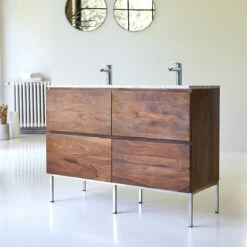 Nova Solid Sheesham And Pink Premium Terrazzo Vanity Unit 120 Ref. 5015 -TIKAMOON Sales 1200 1200 nova solid sheesham and pink premium terrazzo vanity unit 120 3