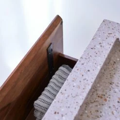 Nova Solid Sheesham And Pink Premium Terrazzo Vanity Unit 80 Ref. 4733 -TIKAMOON Sales 1200 1200 nova solid sheesham and pink premium terrazzo vanity unit 80 4