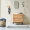 Nova Vanity Unit In Solid Oak And Moon Premium Terrazzo 80 Cm Ref. 6246 -TIKAMOON Sales 1200 1200 nova vanity unit in solid oak and moon premium terrazzo 80