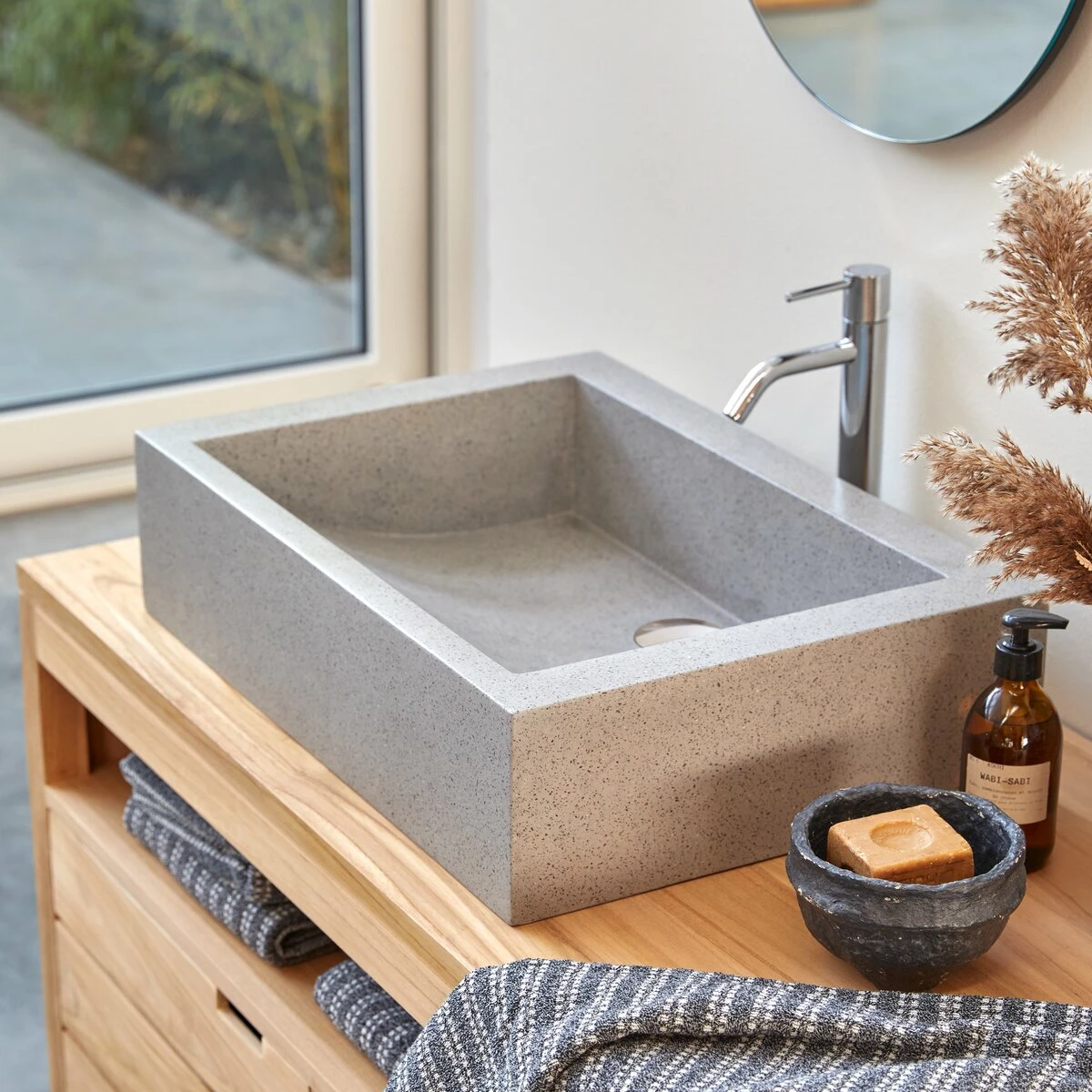 Pegase Grey Terrazzo Washbasin Ref. 2237 7 Pegase Grey Terrazzo Washbasin Ref. 2237 - Image 5