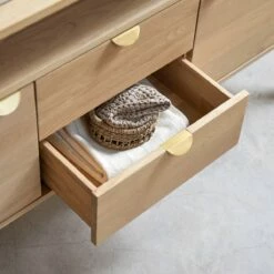 Pola Solid Oak Vanity Unit 140 Cm Ref. 3688 -TIKAMOON Sales 1200 1200 pola solid oak vanity unit 140 cm 4