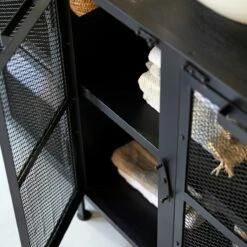 Romy Mango Wood And Metal Vanity Unit 140 Cm Ref. 3653 -TIKAMOON Sales 1200 1200 romy mango wood and metal vanity unit 140 cm 4