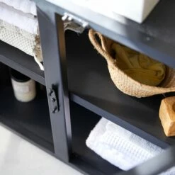 Romy Mango Wood And Metal Vanity Unit 95 Cm Ref. 3650 -TIKAMOON Sales 1200 1200 romy mango wood and metal vanity unit 95 cm 5