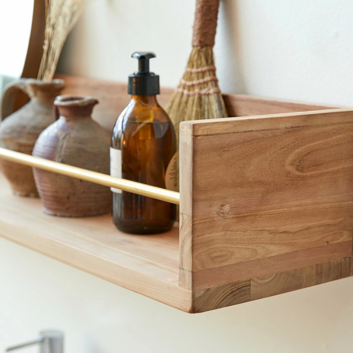 Sasha Solid Teak Bathroom Shelf 100 Cm Ref. 2809 3 Sasha Solid Teak Bathroom Shelf 100 Cm Ref. 2809 - Image 2