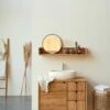 Sasha Solid Teak Bathroom Shelf 100 Cm Ref. 2809 -TIKAMOON Sales 1200 1200 sasha solid teak bathroom shelf 100 cm