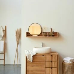 Sasha Solid Teak Bathroom Shelf 100 Cm Ref. 2809