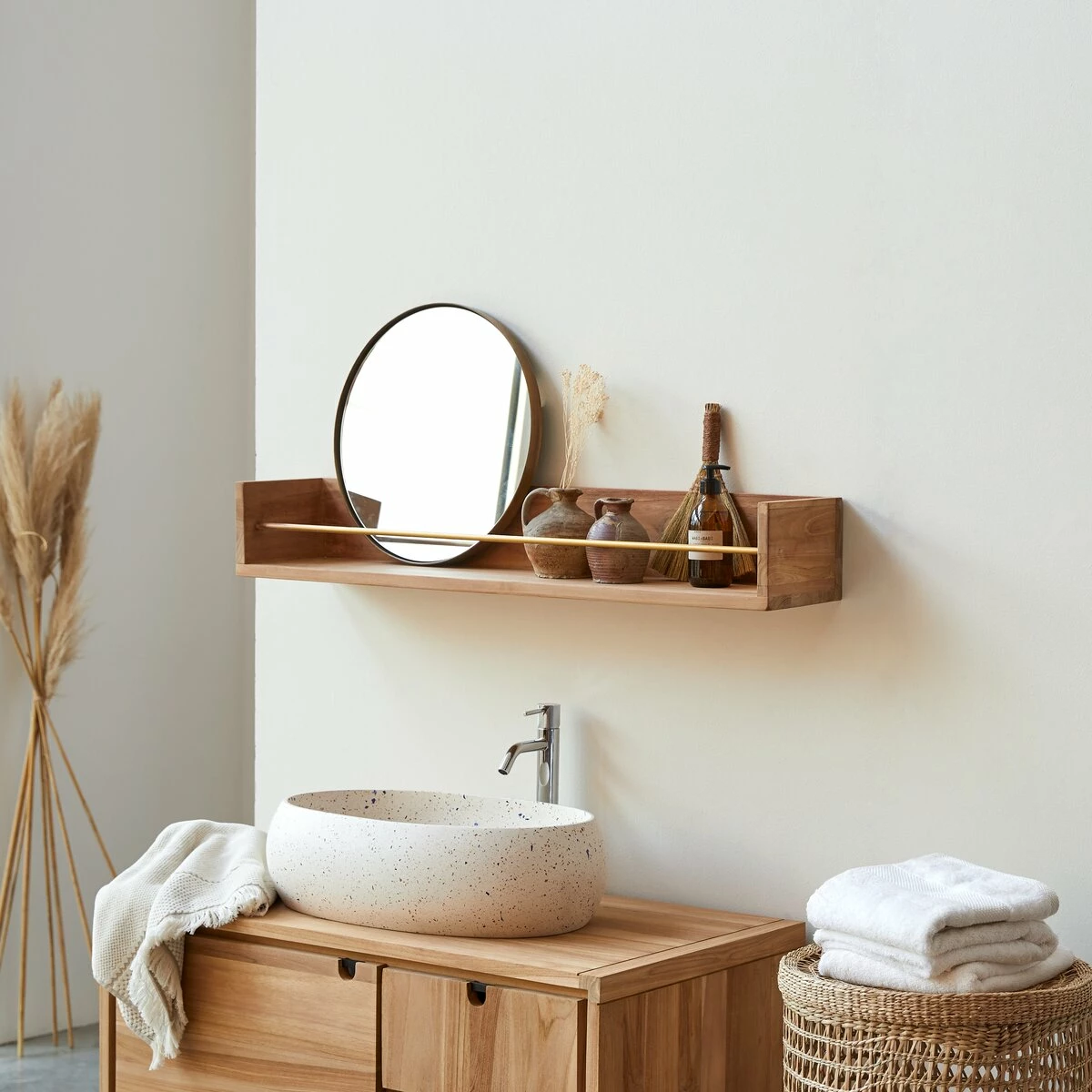 Sasha Solid Teak Bathroom Shelf 100 Cm Ref. 2809 5 Sasha Solid Teak Bathroom Shelf 100 Cm Ref. 2809 - Image 4