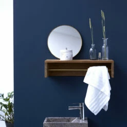 Sasha Solid Teak Wall-mounted Towel Rack 60 Cm Ref. 2818