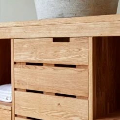 Serena Solid Oak Vanity Unit 100 Cm Ref. 2023 -TIKAMOON Sales 1200 1200 serena solid oak vanity unit 100 cm 5