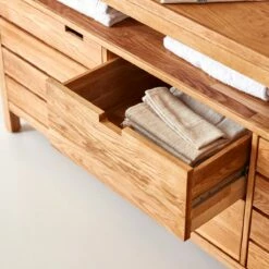 Serena Solid Oak Vanity Unit 165 Cm Ref. 2024 -TIKAMOON Sales 1200 1200 serena solid oak vanity unit 165 cm 4