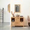 Serena Solid Teak Vanity Unit 100 Cm Ref. 698 -TIKAMOON Sales 1200 1200 serena solid teak vanity unit 100 cm