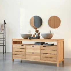 Serena Solid Teak Vanity Unit 165 Cm Ref. 696 -TIKAMOON Sales 1200 1200 serena solid teak vanity unit 165 cm 3