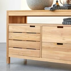 Serena Solid Teak Vanity Unit 165 Cm Ref. 696 -TIKAMOON Sales 1200 1200 serena solid teak vanity unit 165 cm 4