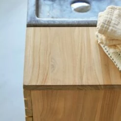 Slats Solid Teak And Marble Bathroom Cabinet 150 Cm Ref. 2591 -TIKAMOON Sales 1200 1200 slats solid teak and marble bathroom cabinet 150 cm 5