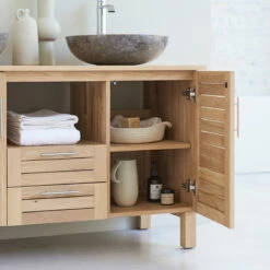 Soho Solid Oak Vanity Unit 125 Cm Ref. 3754 -TIKAMOON Sales 1200 1200 soho solid oak vanity unit 125 cm 4